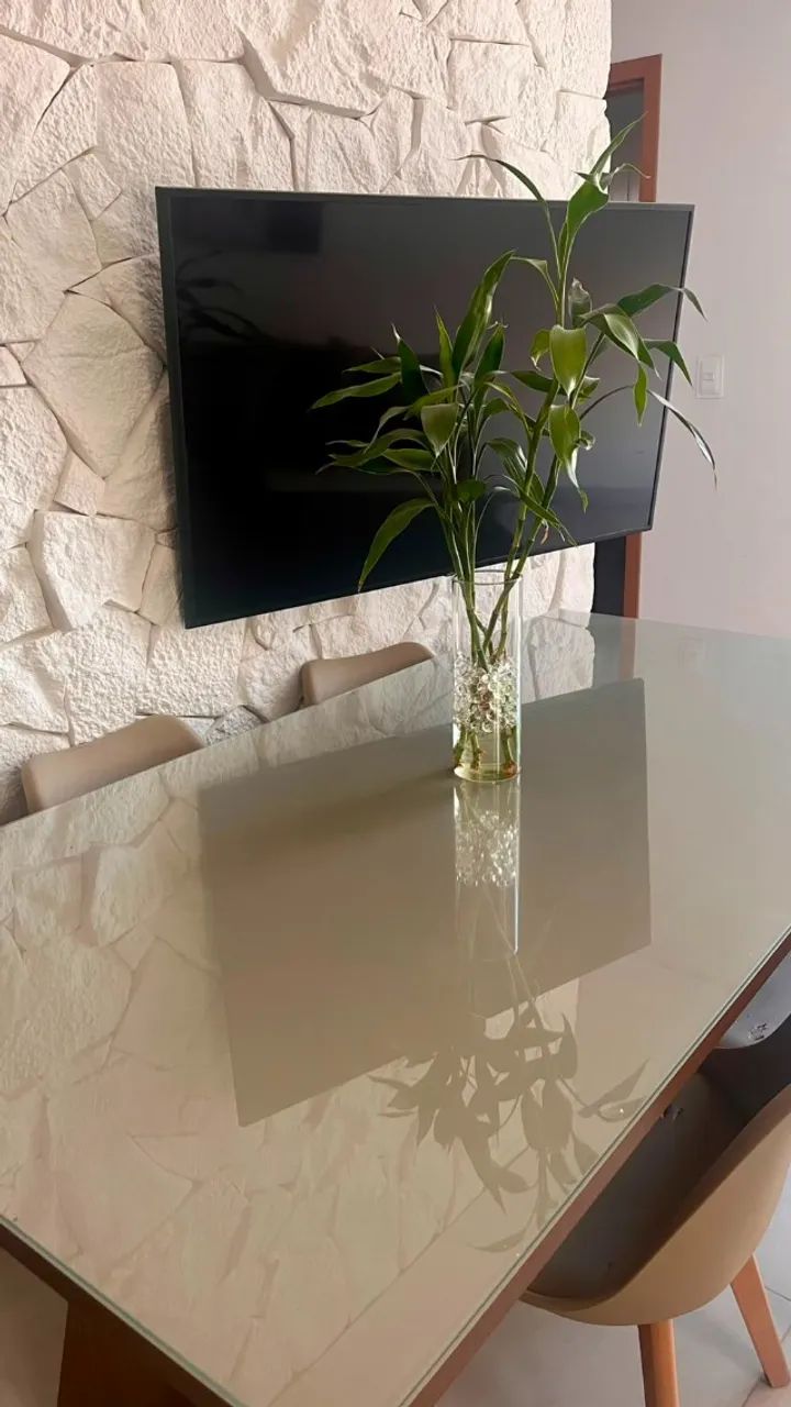 Mesa de Jantar 180 cm com Tampo de Vidro - Foto 3