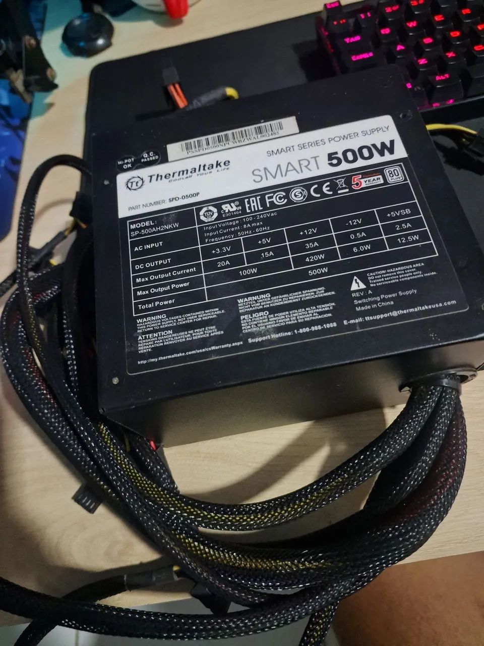 Fonte thermaltake 500 w real funcionando - Foto 4