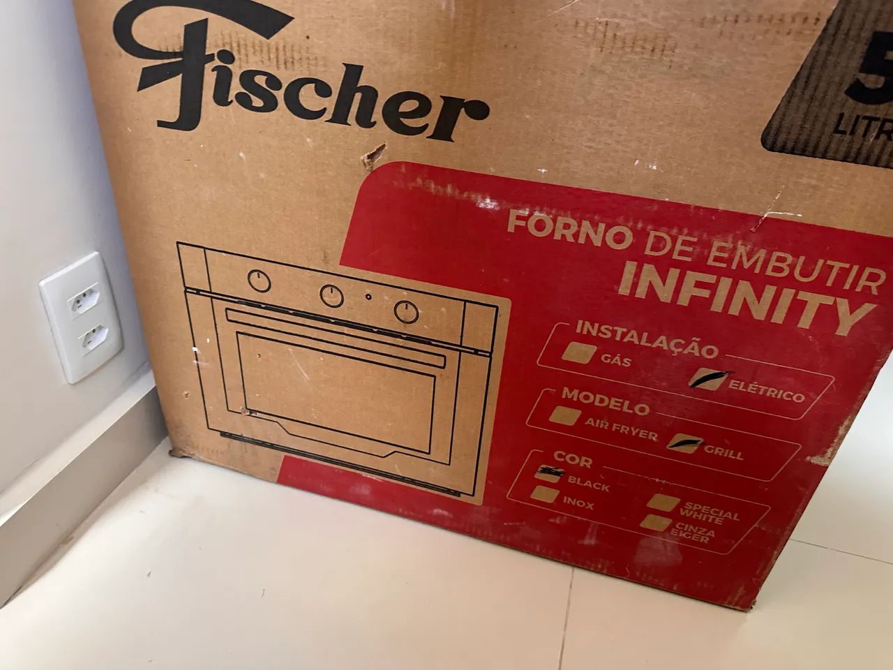 Forno elétrico na caixa 