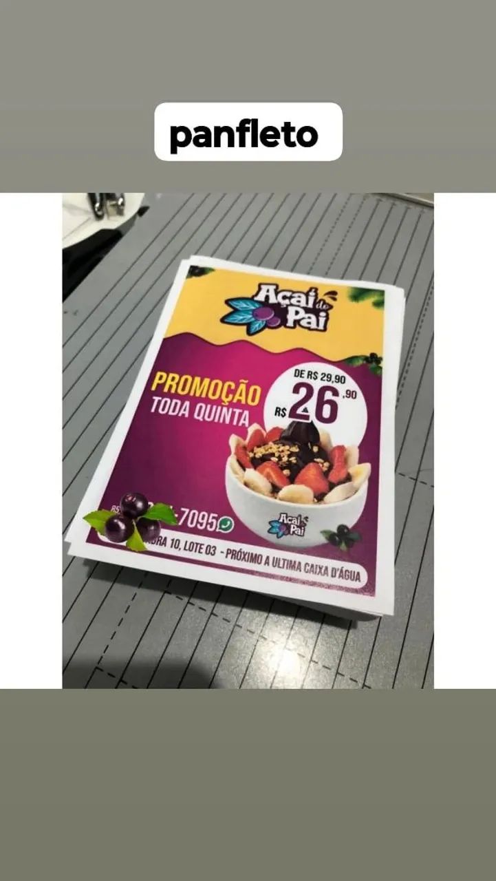 PANFLETO COM ENTREGA GRÁTIS 199,00