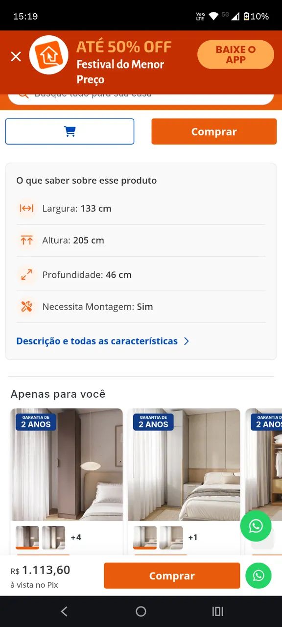 Guarda-roupa solteiro - Foto 3