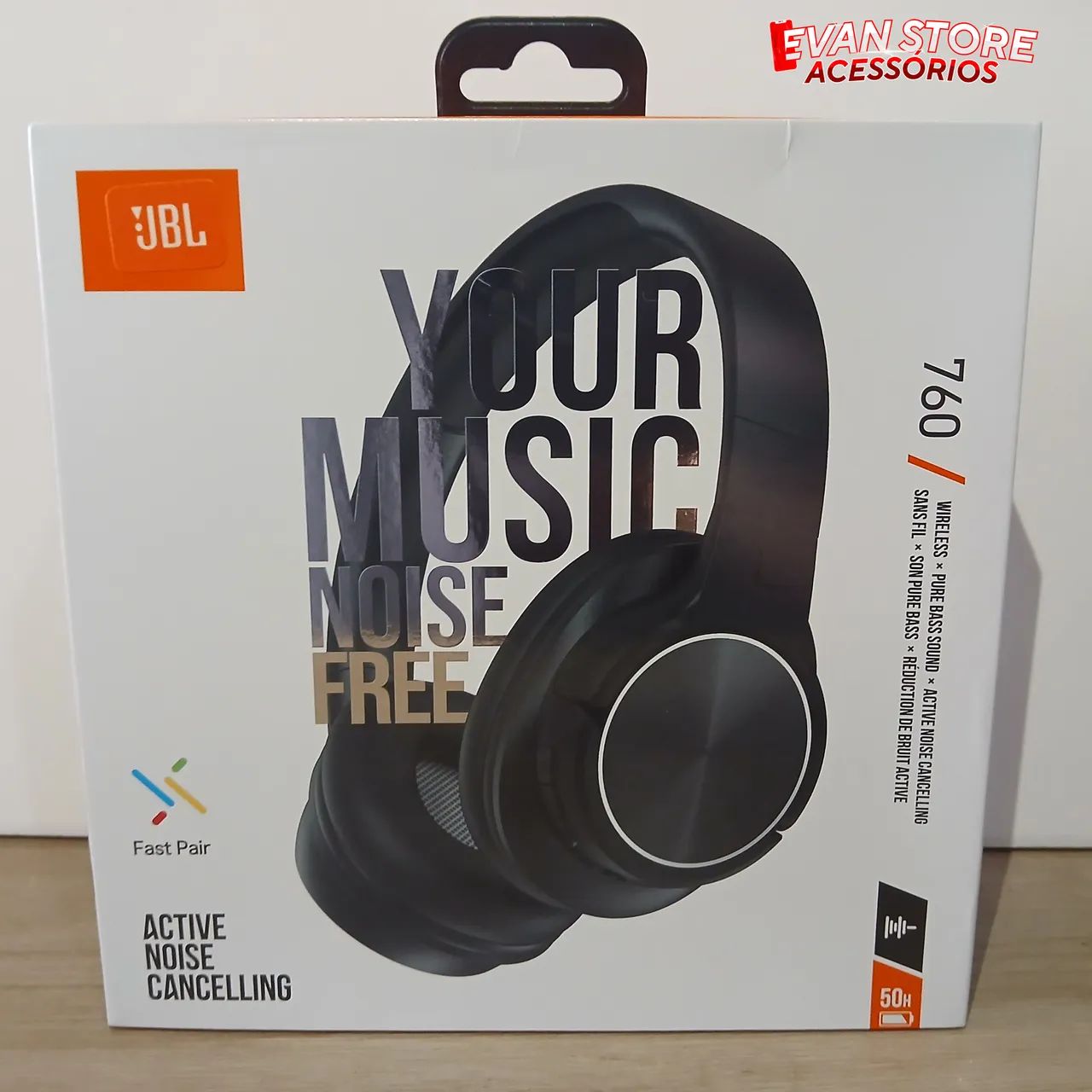 Fone Abafador Headphone Bluetooth JBL 760 - Foto 2