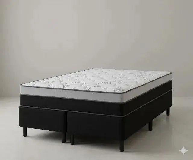 Conjunto Base com Colchão queen de Molas Ensacadas Prime Light