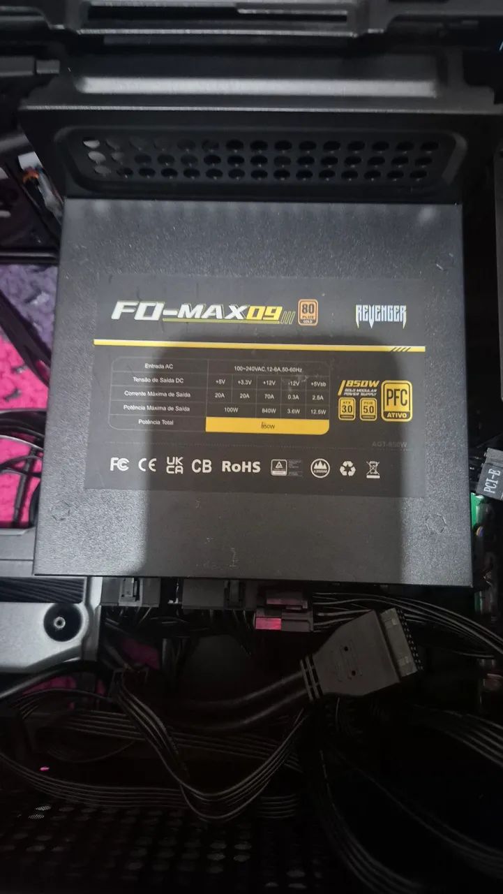 Fonte Revenger 850w pcie 5.0 - Foto 2