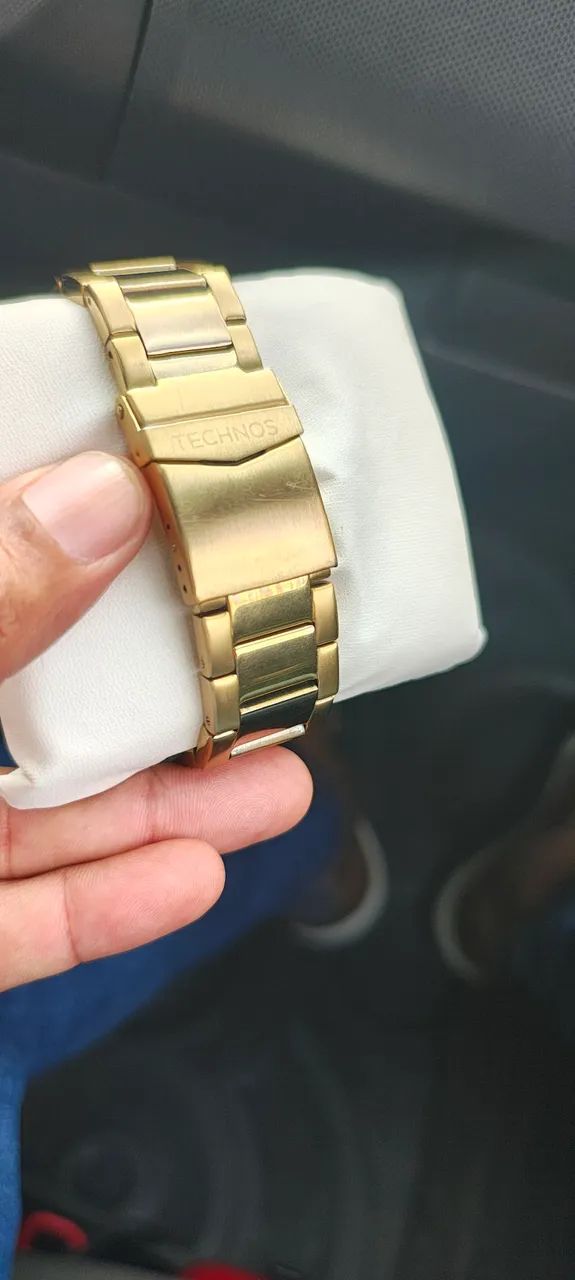 Relógio Technos 2em1 dourado. - Foto 4