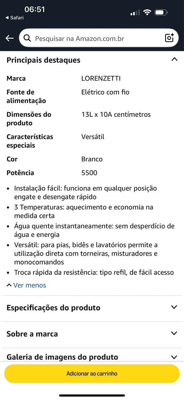 Vendo Aquecedor Elétrico Lorenzetti. - Foto 5