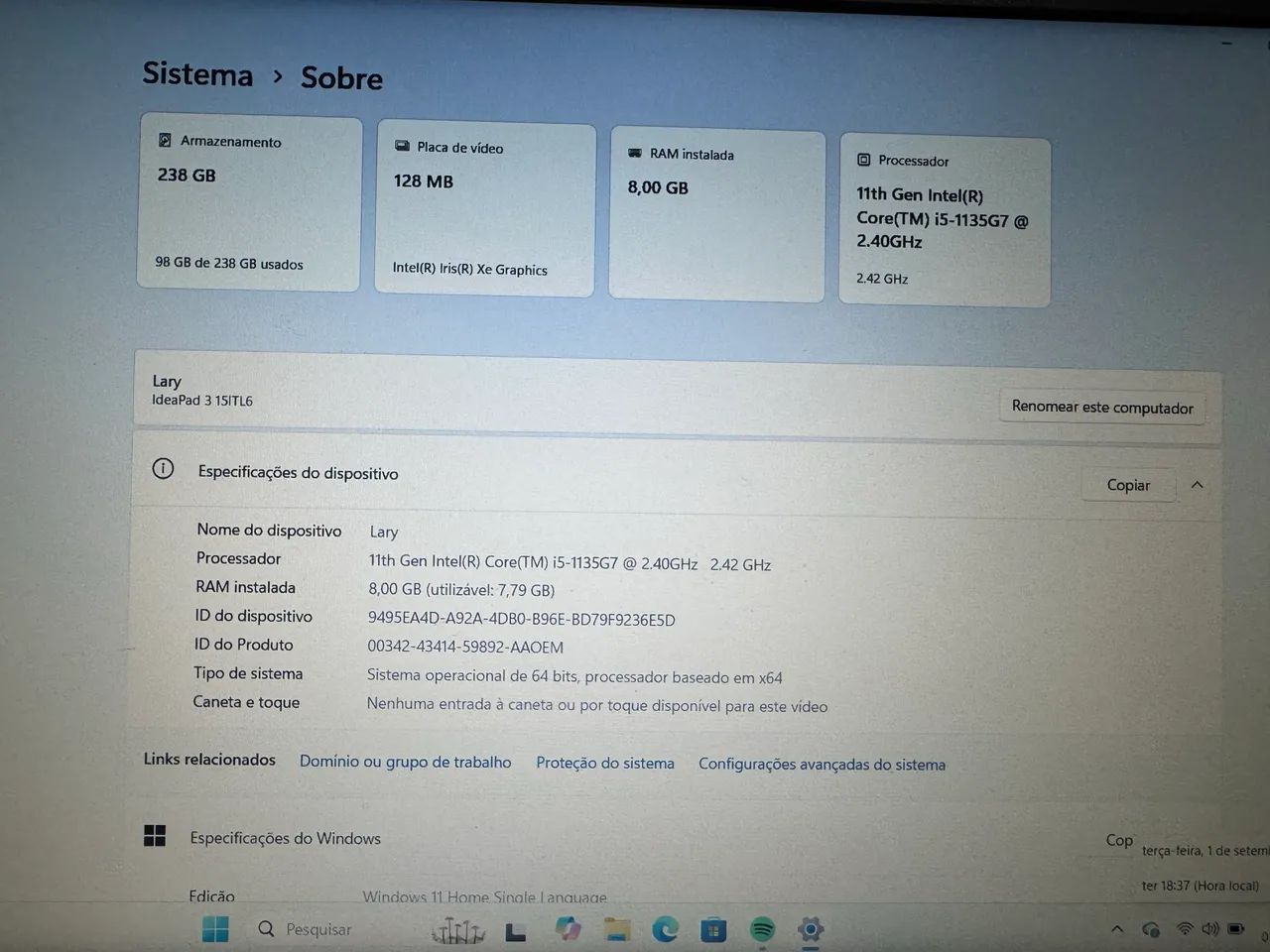 NOTEBOOK LENOVO IDEAPAD 3 - Foto 2