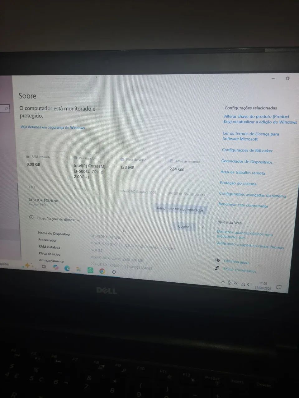 Notebook i3 5th geração | 8gb de RAM  - Foto 3