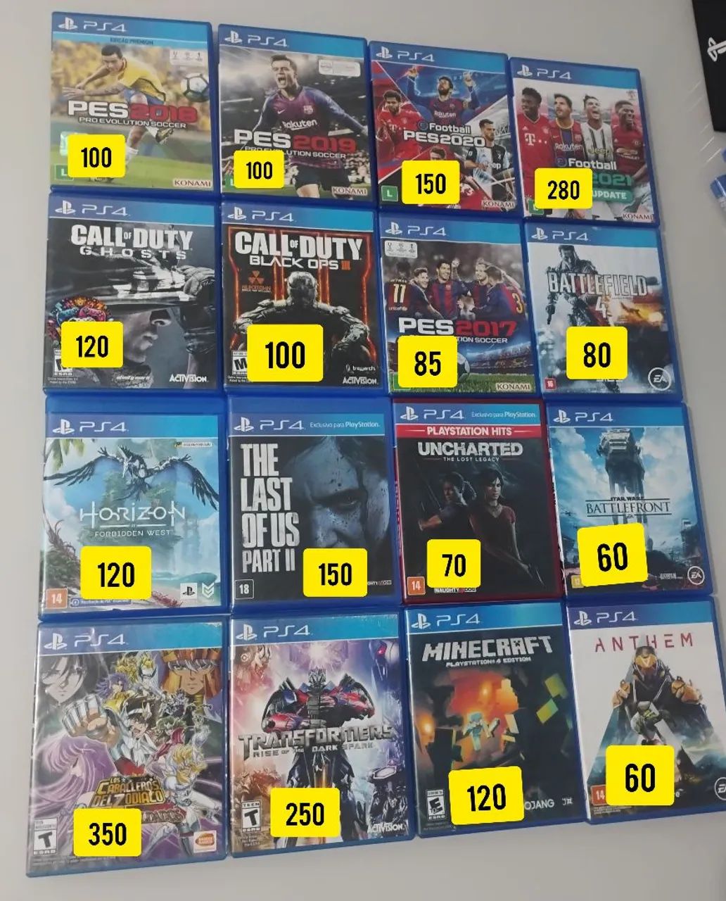 Lote jogos Ps4