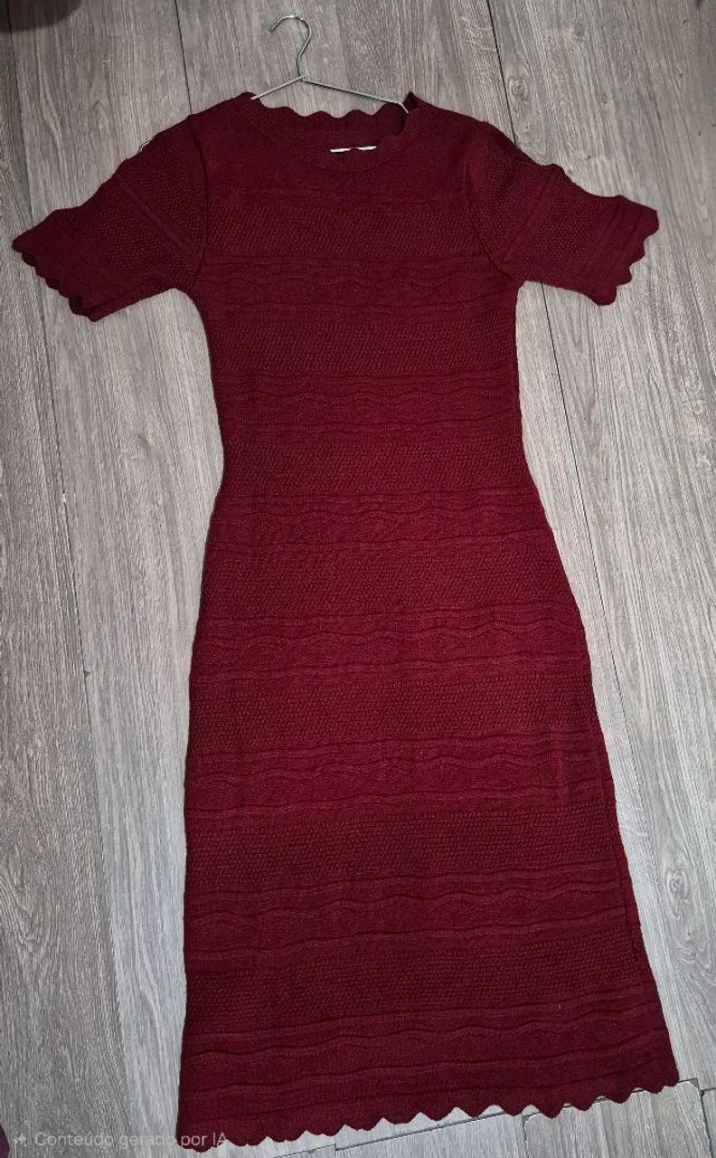 Vestido vermelho de tricô!! - Foto 3