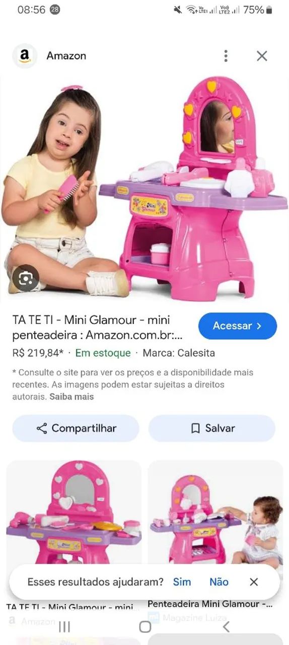 Brinquedo Infantil Penteadeira com acessórios  - Foto 5