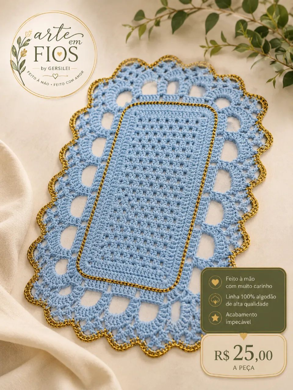 Souplast / americano de mesa - Azul Bebe - Foto 4