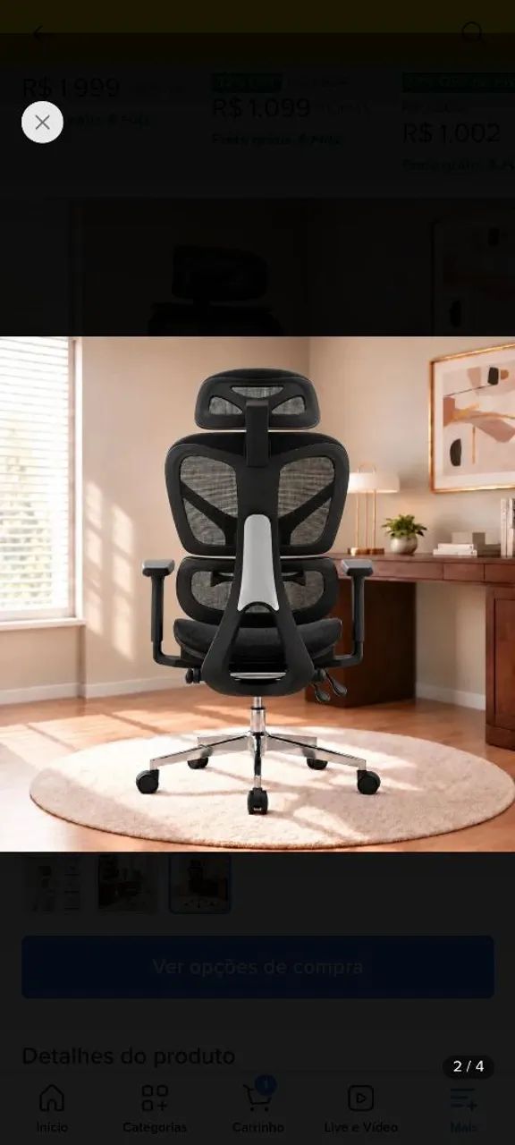 Cadeira ergonômica Sweet Studio NOVA de fabrica  - Foto 3