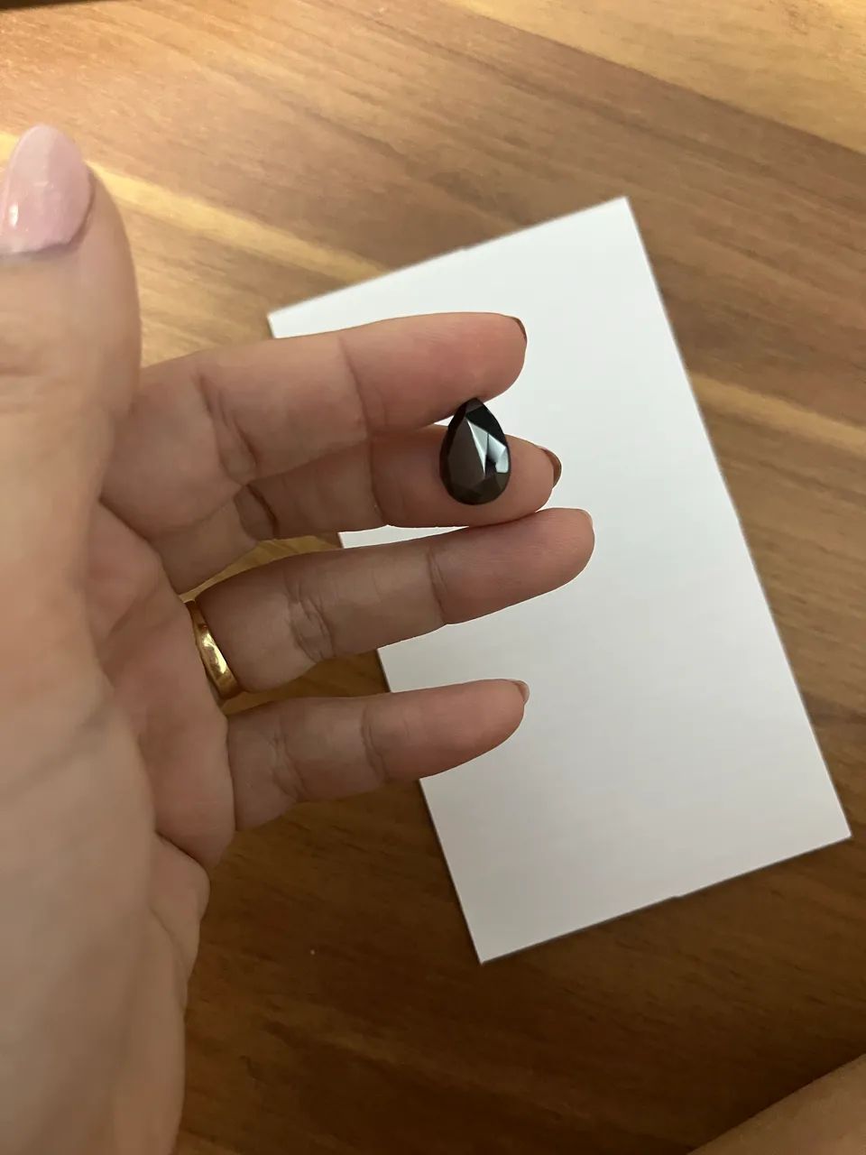 Gota 10x14 mm Cristais Rain® Drop FS - Jet Hematite (10x14mm)  - Foto 3