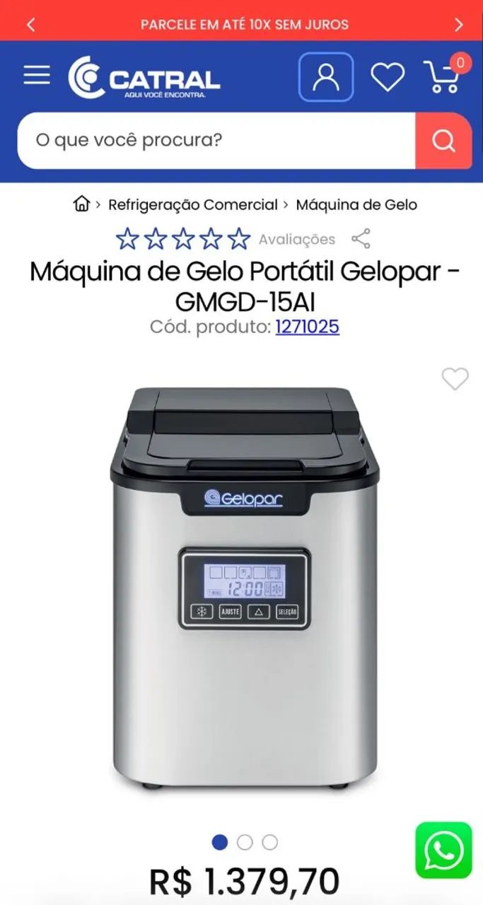 Máquina de gelo Galopar GMGD