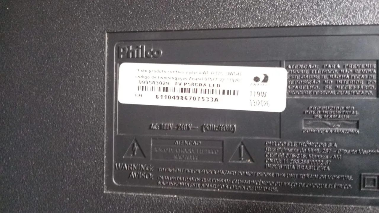 Tv Philco 58 polegadas, tela quebrada  - Foto 3