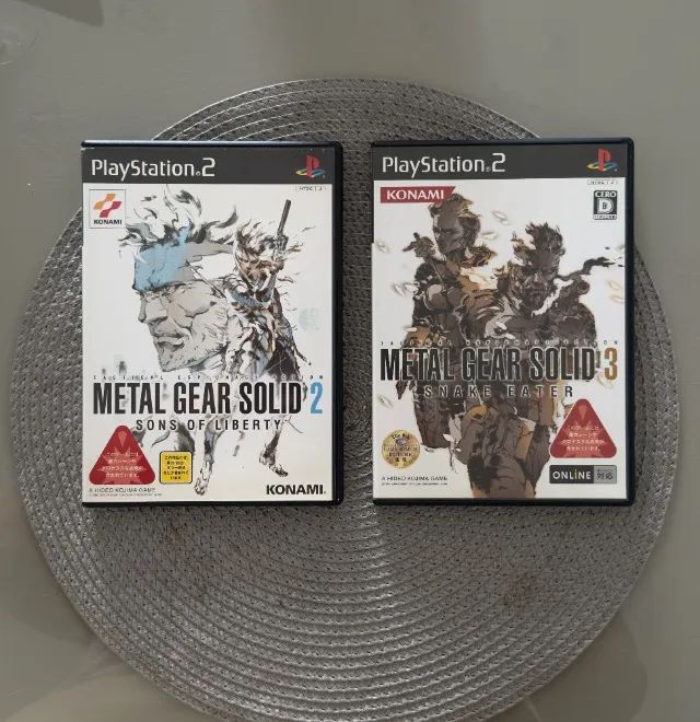 Metal Gear Solid 2 + 3 PS2 Originais Completos NTSC-J (Japonês