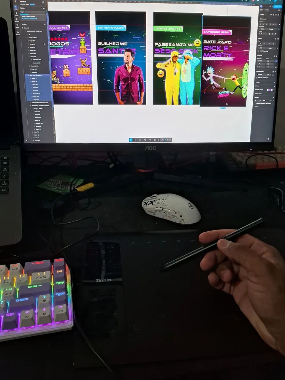 MONITOR AOC 24POL 144HZ BEM CONSERVADO - Foto 4