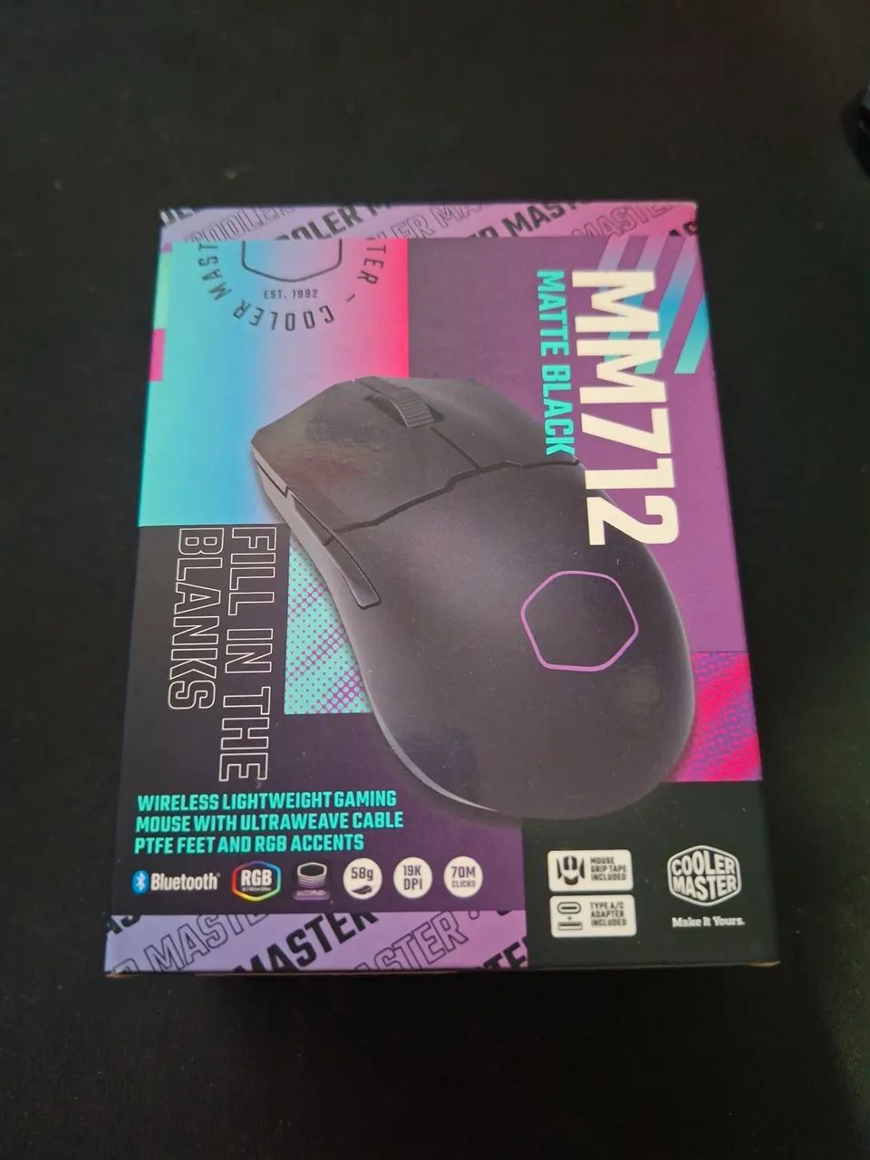 MOUSE MM712 BLACK COOLER MASTER
