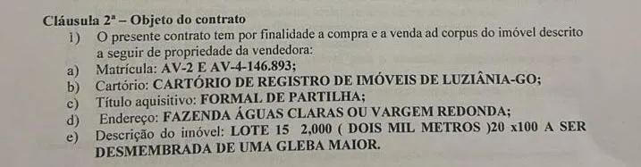Vendo chácara em luziania