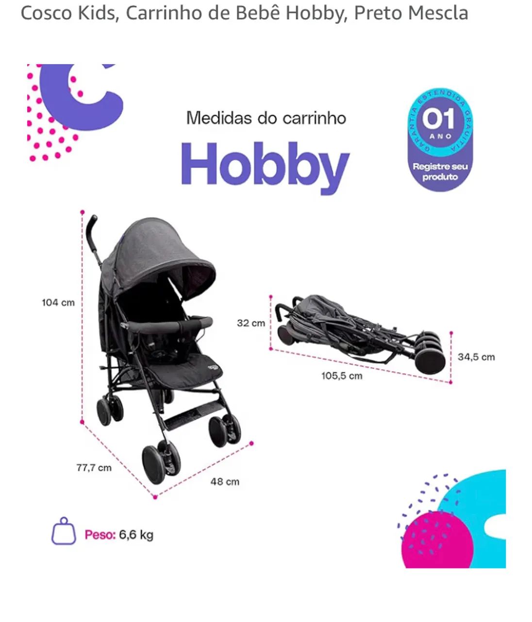 Carrinho de bebê  - Foto 2