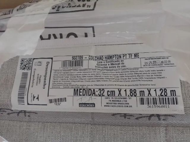 Colchão viúva molas com pillow meio casal Novo