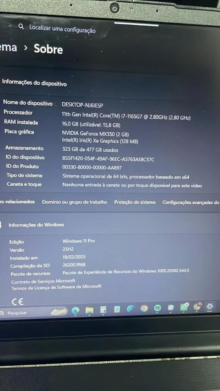 NOTEBOOK LENOVO V15 G2 - ESTADO DE NOVO! - Foto 2