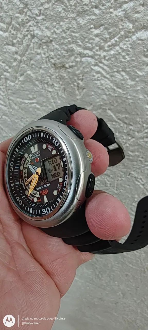 Relógio Citizen ecodrive lua cheia tudo ok on - Foto 3