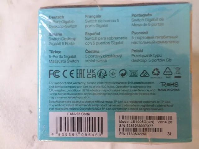 Hub Switch Gigabit 5 Portas Rj45 Tp-link Ls1005g - Foto 3