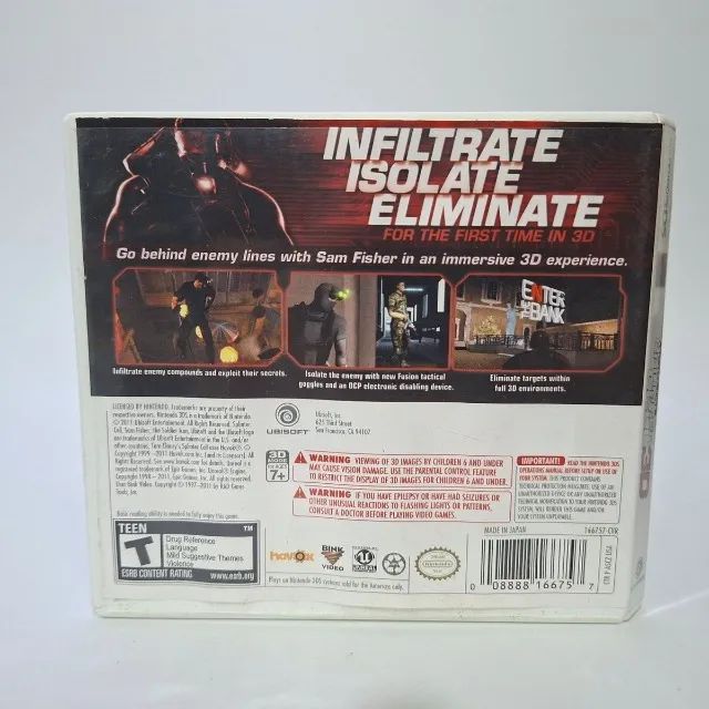 tom clancy's splinter cell 3d nintendo 3ds - Foto 3