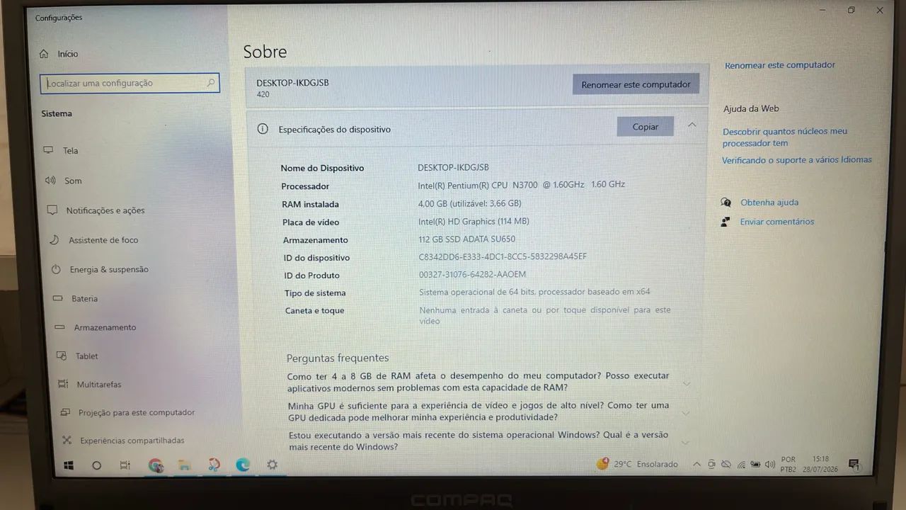 Notebook Compaq Presario 420 - Foto 4
