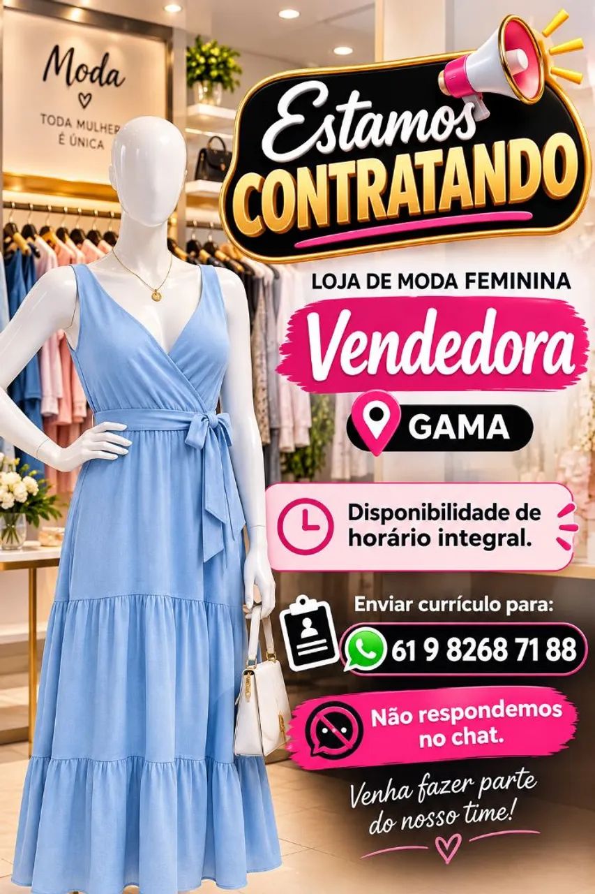 Contrata-se Vendedora 