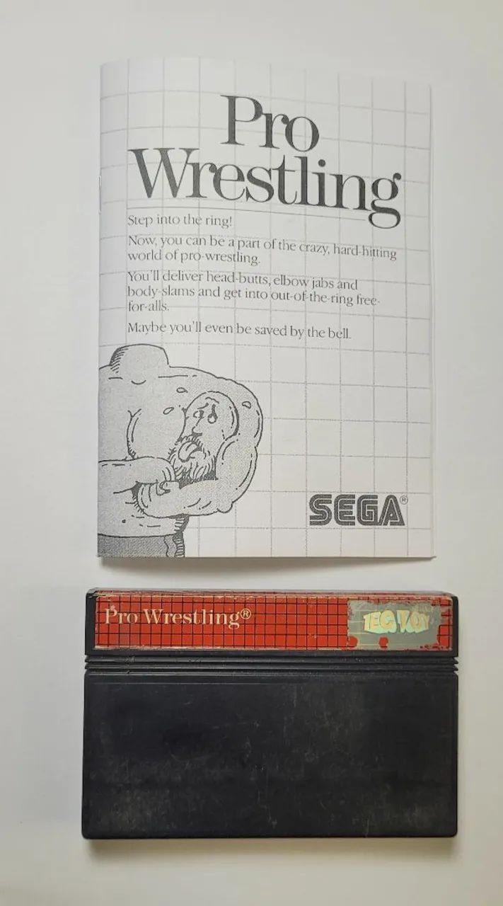 Jogo Pro Wrestling - Master System - 100% Original Tectoy + Manual Repro.