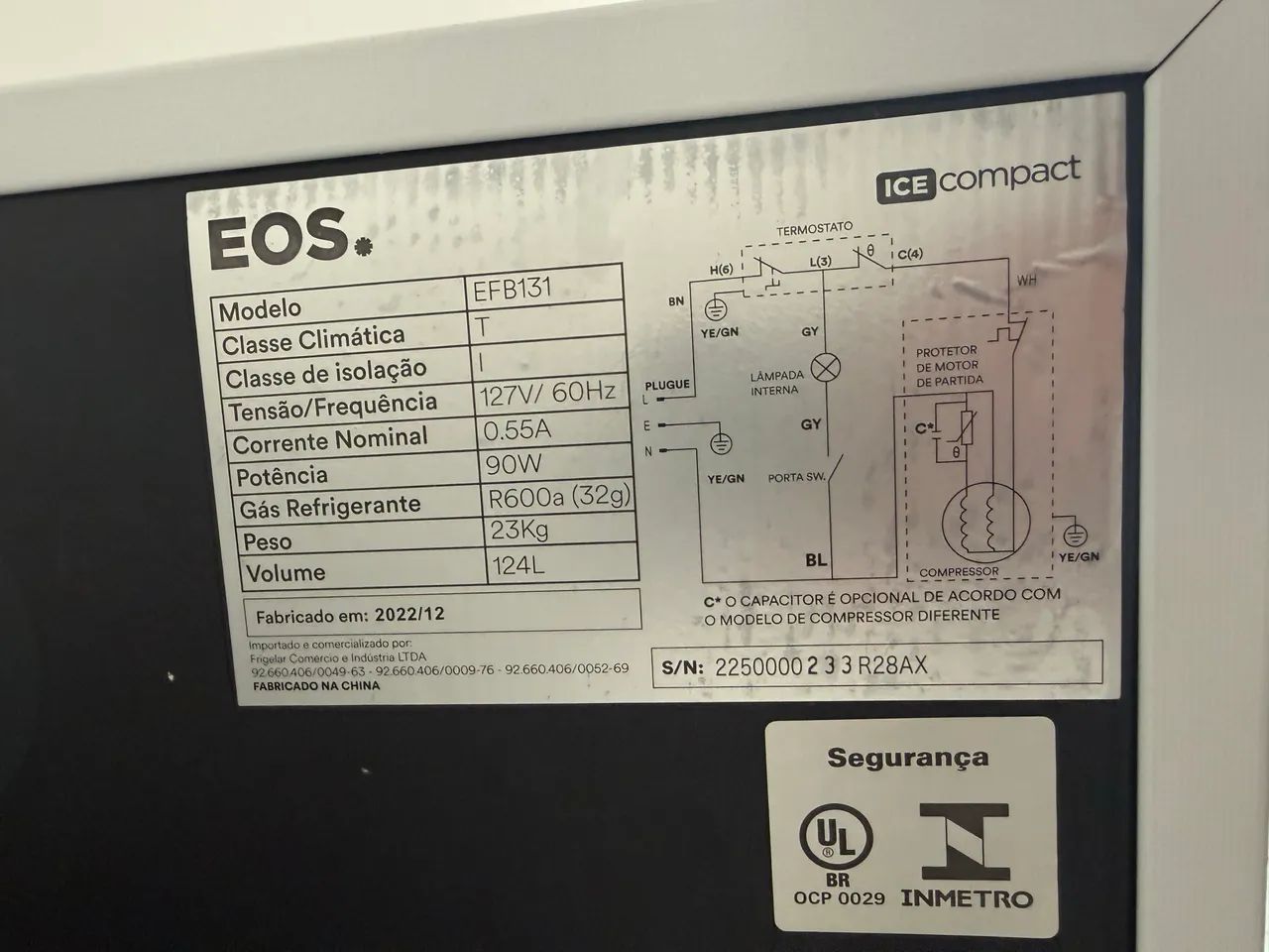 Frigobar EOS 124 Litros Ice Compact Branco EFB131 - Foto 4