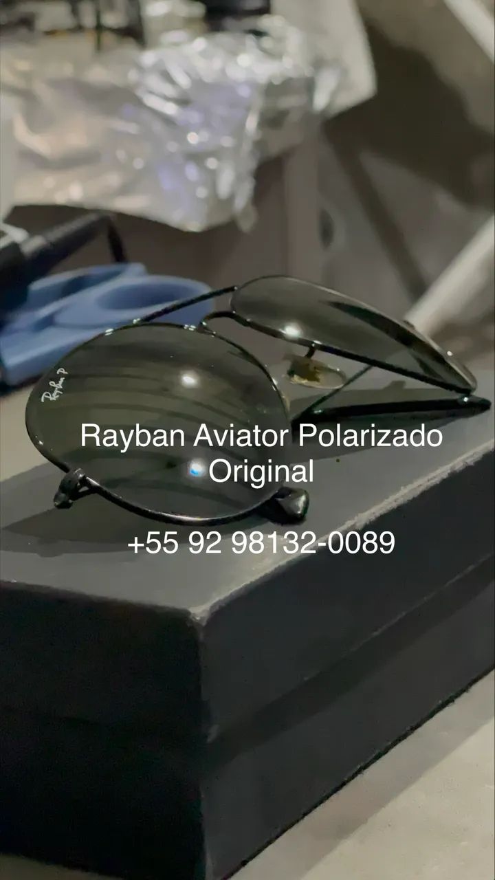 ÓCULOS RAY-BAN PRETO POLARIZADO ORIGINAL