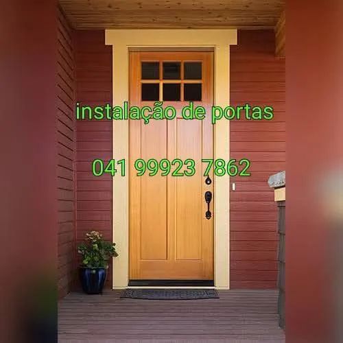 Instalação de portas de madeira 