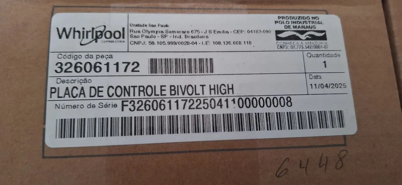 Placa de controle bivolt brastemp bre49b 