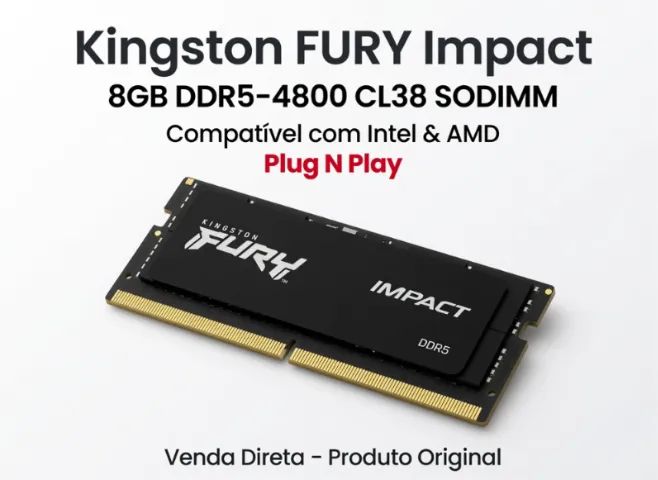 Memória RAM -  Kingston FURY Impact | 8GB DDR5 4800MHz - Notebook - Foto 2