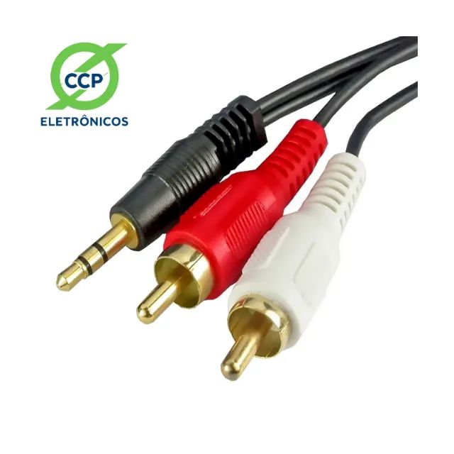 Cabo De Áudio P2 P/ 2 Rca Com 3 Metros 
