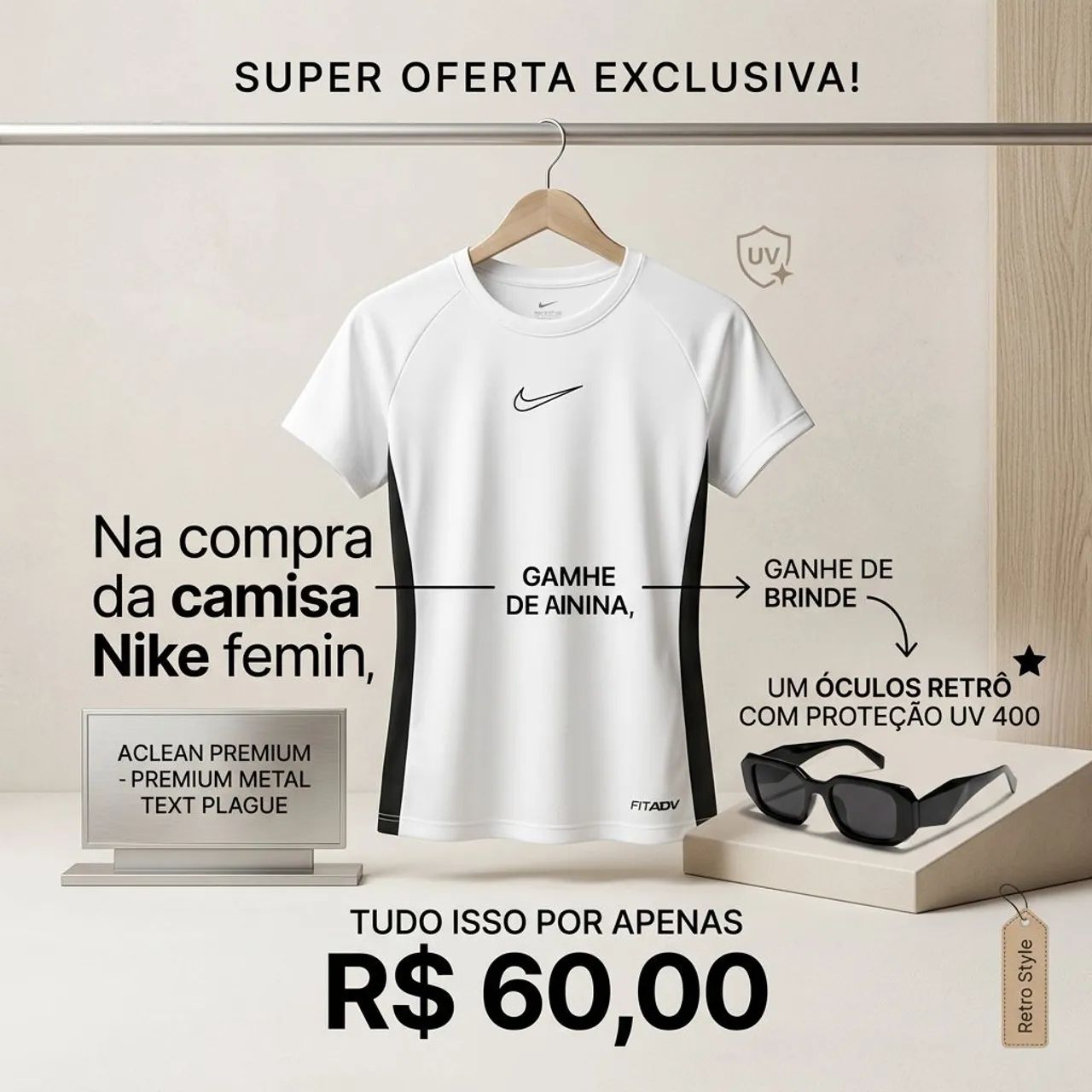 Camisa Dryfit feminina + brinde