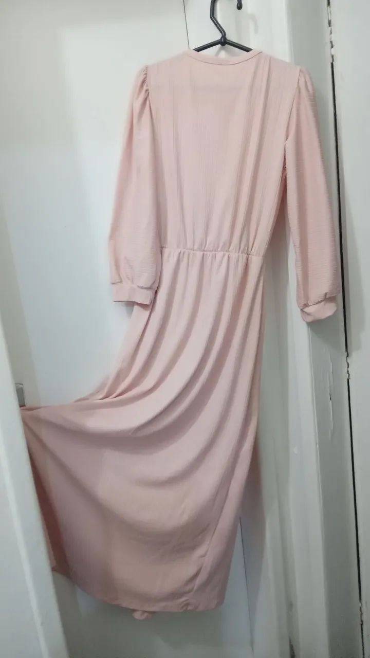 Vestido longo malha canelada  M - Foto 3