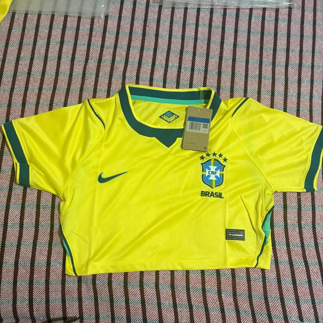 Cropped Brasil Amarela e Azul P, M, G - Foto 2