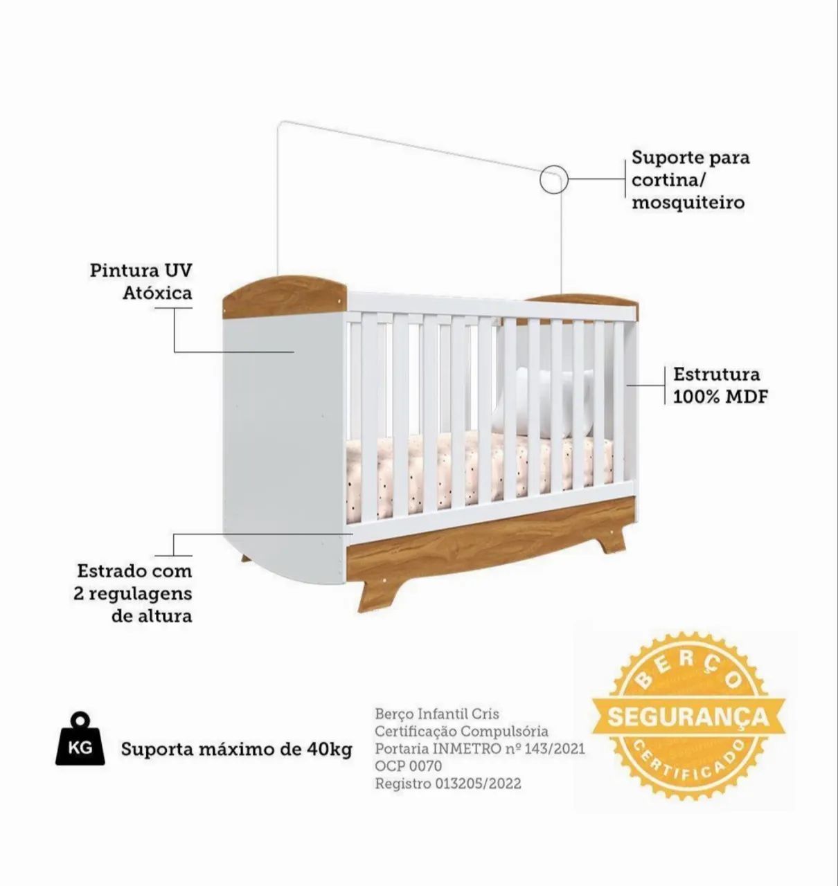 Berço Americano Cris Retrô - Foto 4