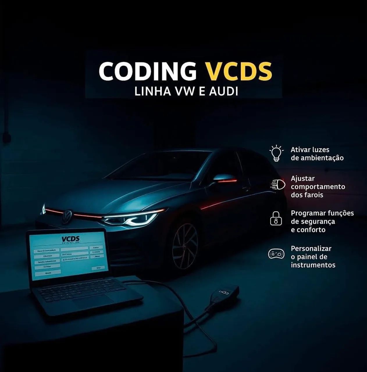 Coding VW AUDI desbloqueie funções ocultas no seu carro - Foto 2