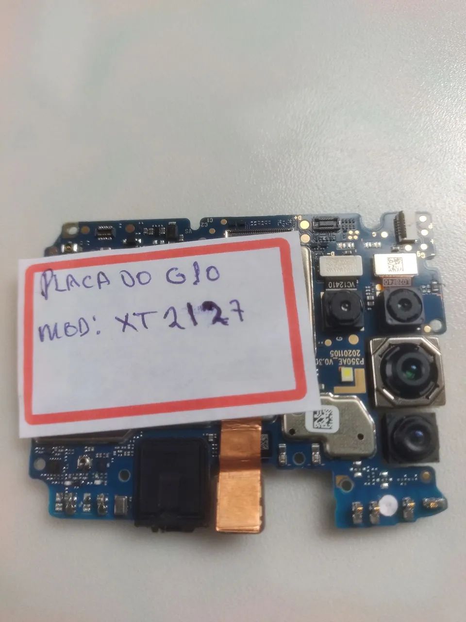 Placa do MOTO G10 funcionando, com as câmeras  - Foto 3