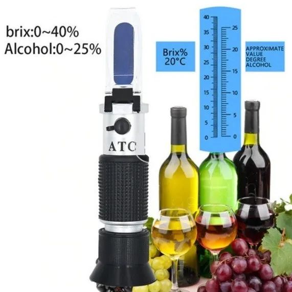 Refratômetro Brix 0-40% e Álcool 0-25% - Realengo - Foto 5