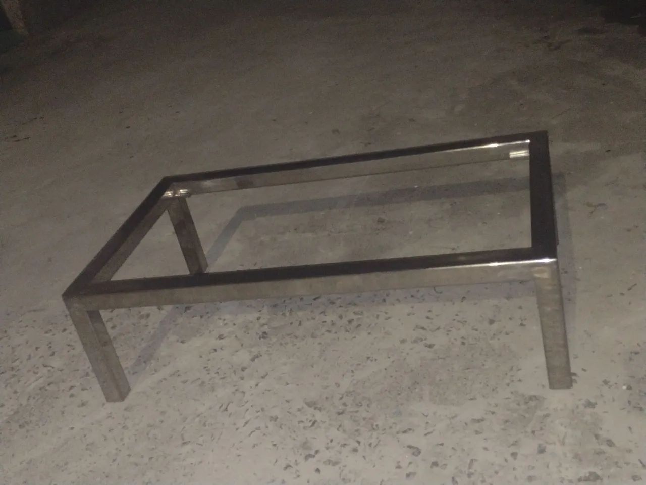 Mesa de centro de inox maciso 
