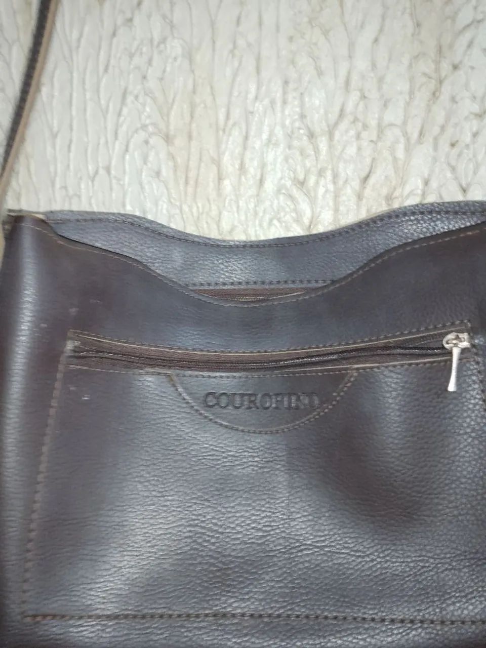 Bolsa transversal Couro Fino- Marrom - Foto 3