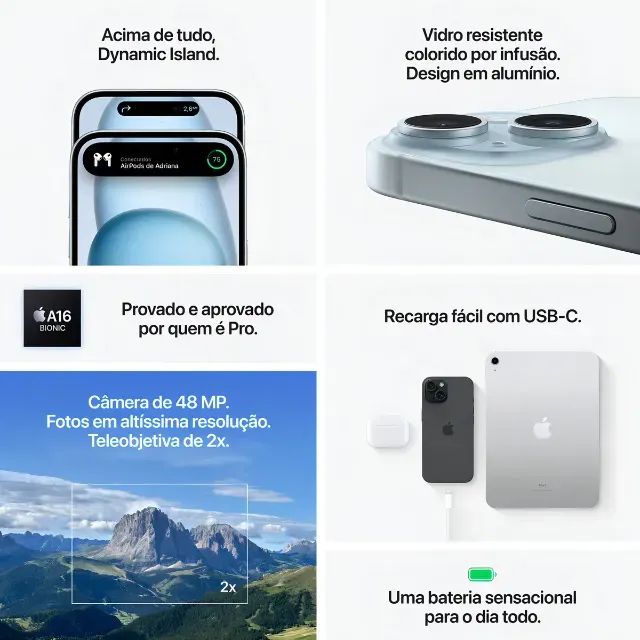iPhone 15 - 128gb - Lacrado/Novo! - Foto 3
