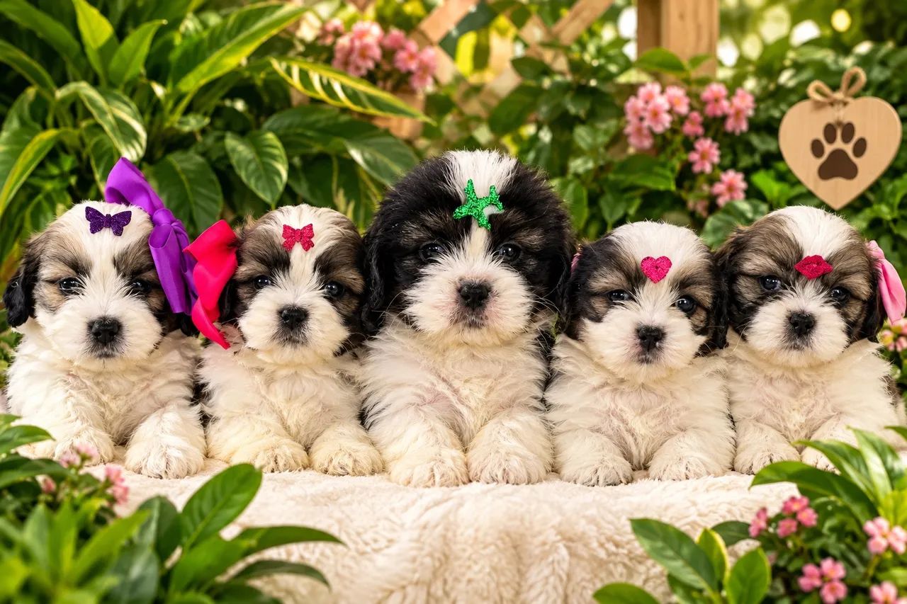 Shihtzu macho e fêmea 